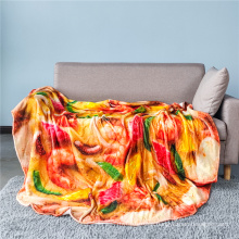 High Quality Custom Mexican Food Throw Blanket Soft Flannel Pizza Blanket